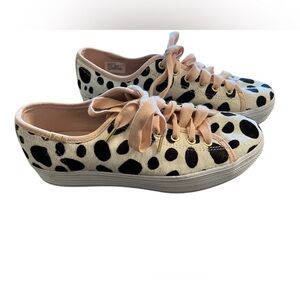 Women's Keds x kate spade new york triple kick genuine calf hair sneaker Sz 7.5